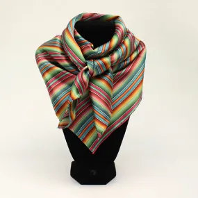 33"X33" 100% Silk Multi Stripe Wild Rag