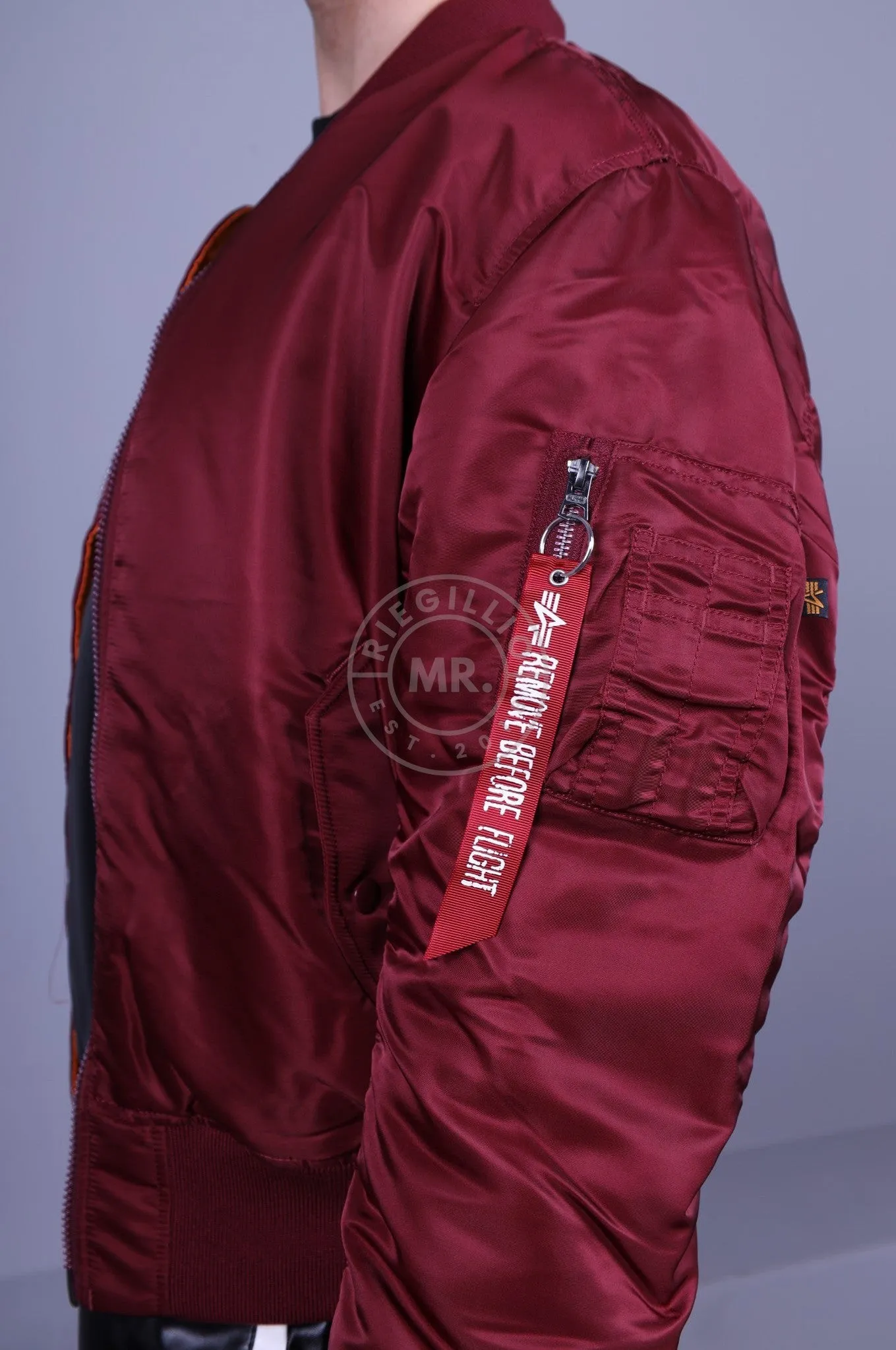 Alpha Industries MA-1 Bomber Jacket - Burgundy