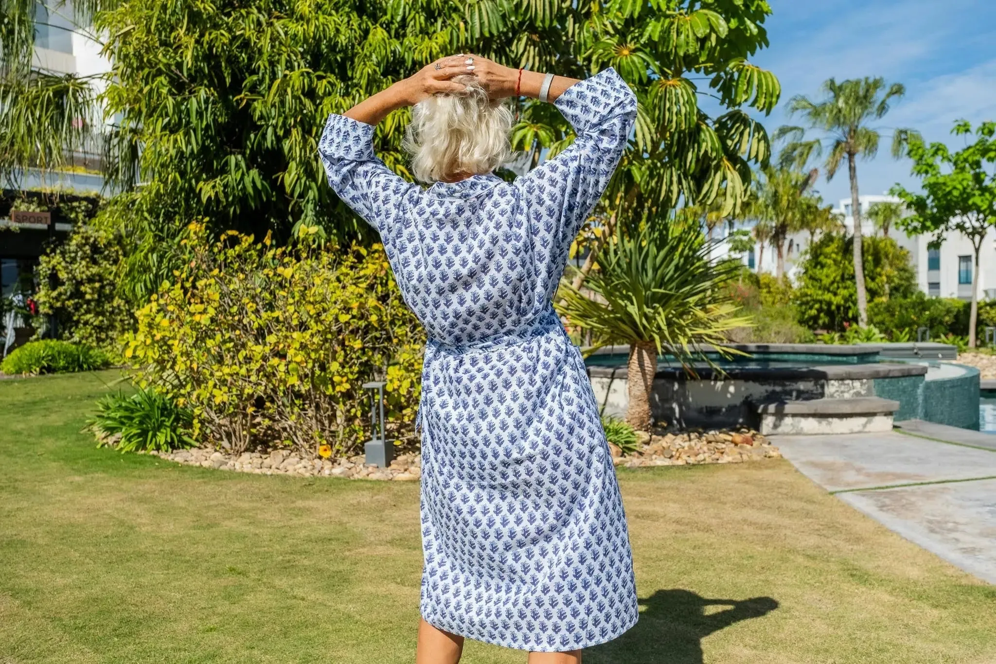 Bandana Hand Block Printed Cotton Robe