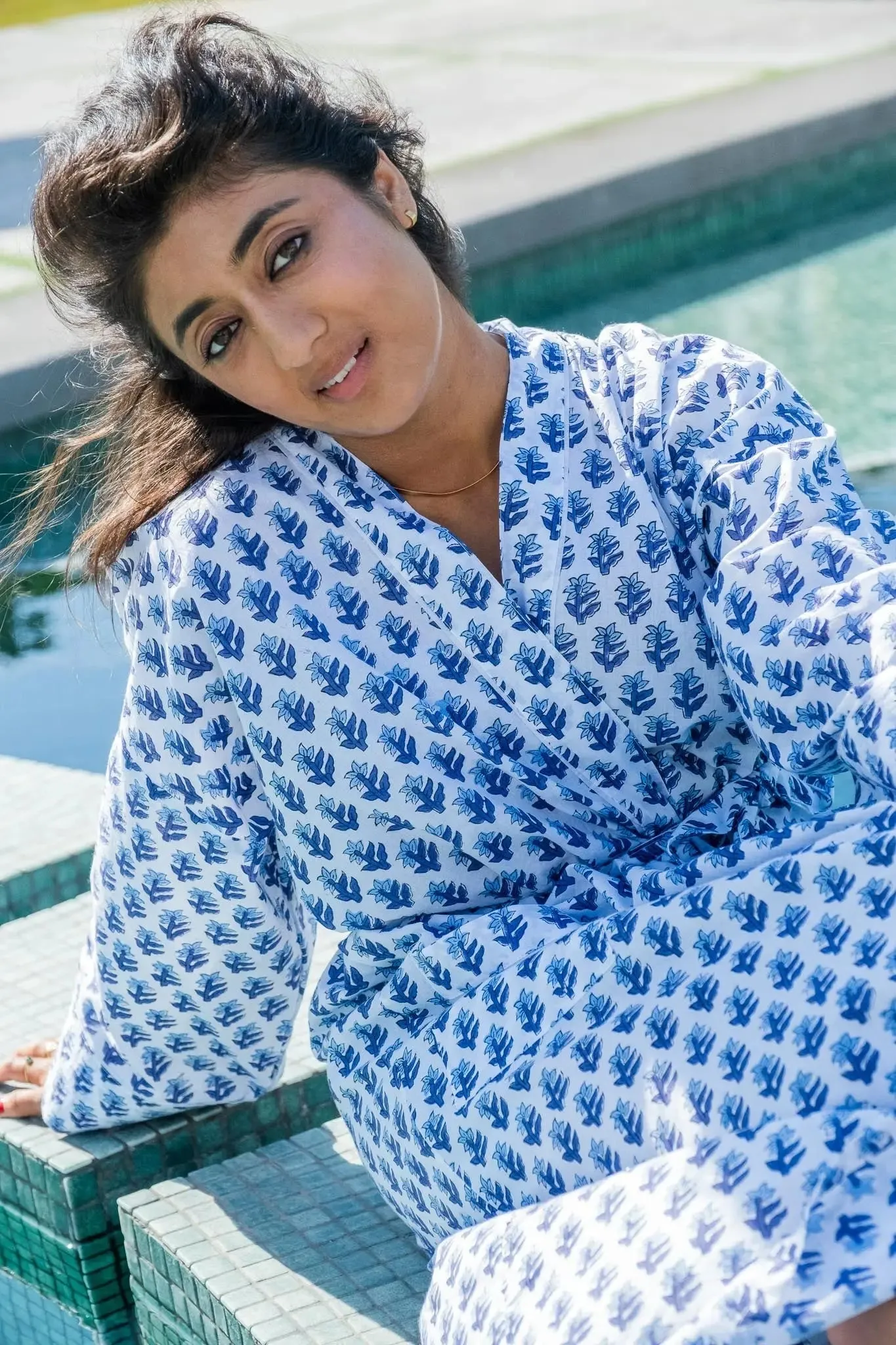 Bandana Hand Block Printed Cotton Robe