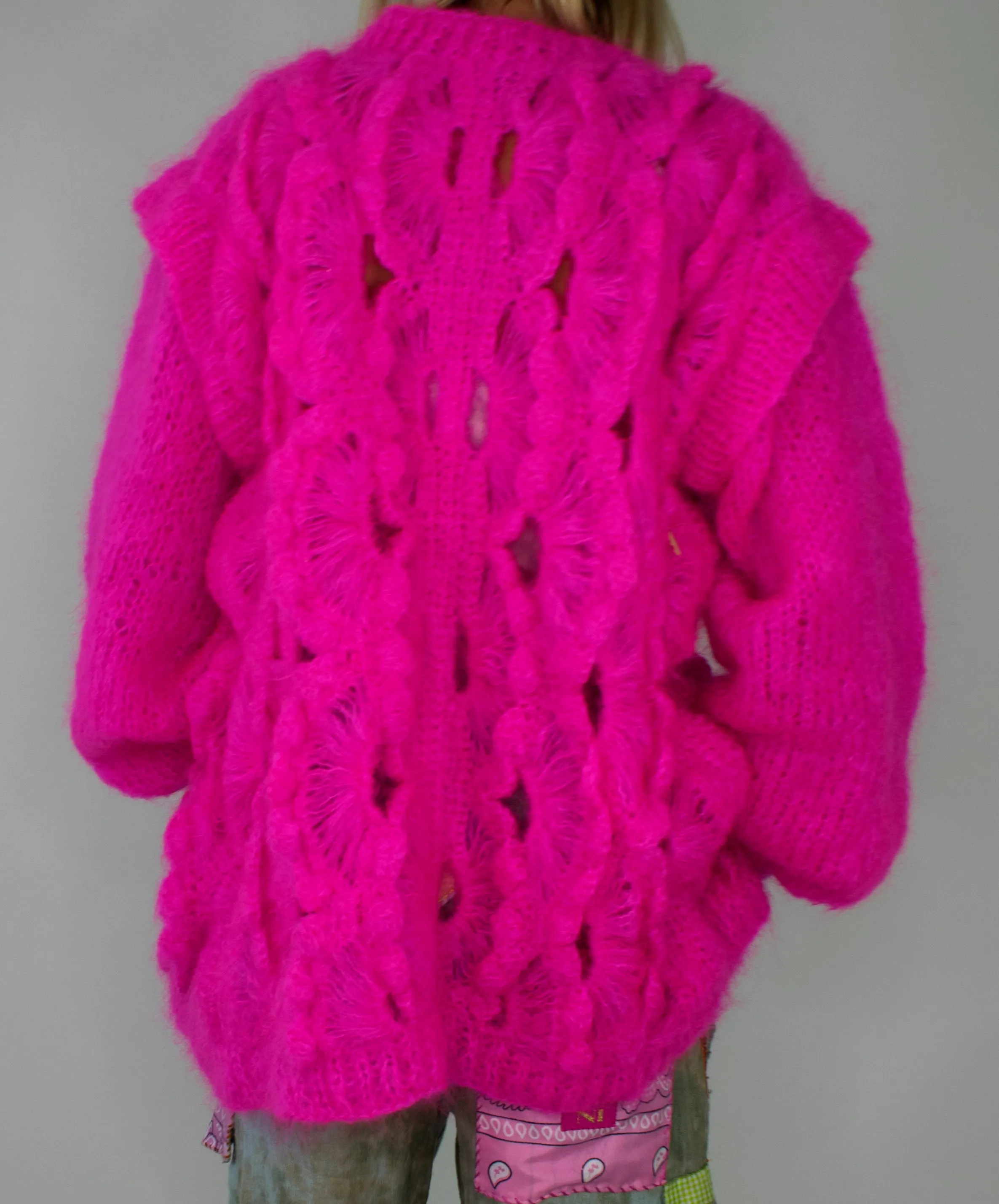 Belle cardigan Neon pink