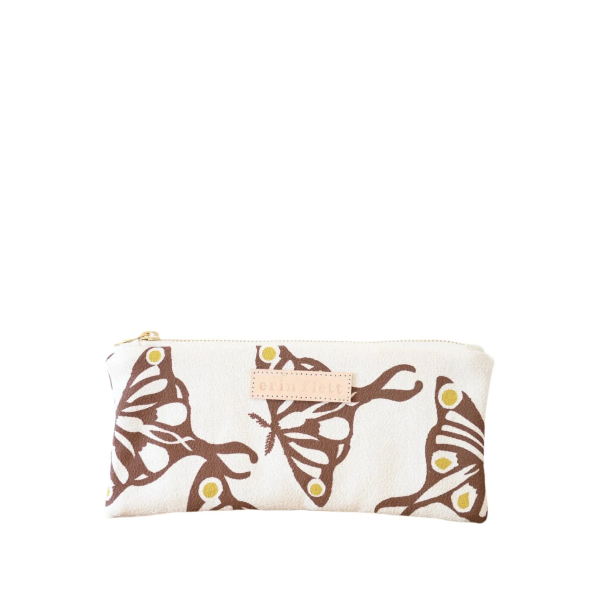 Brown Luna Pencil Zip Pouch