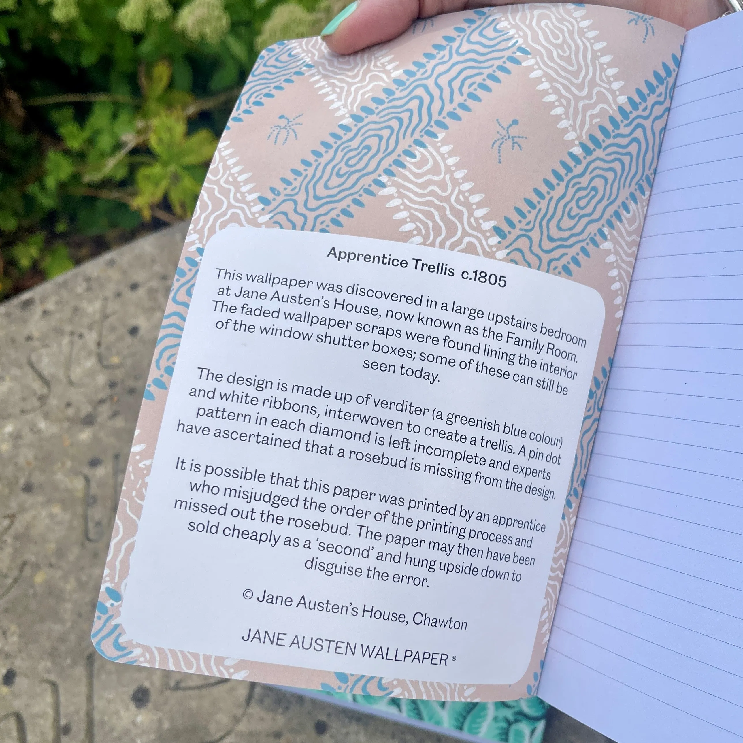 Chawton Moiré Wallpaper Notebook - New Lower Price!