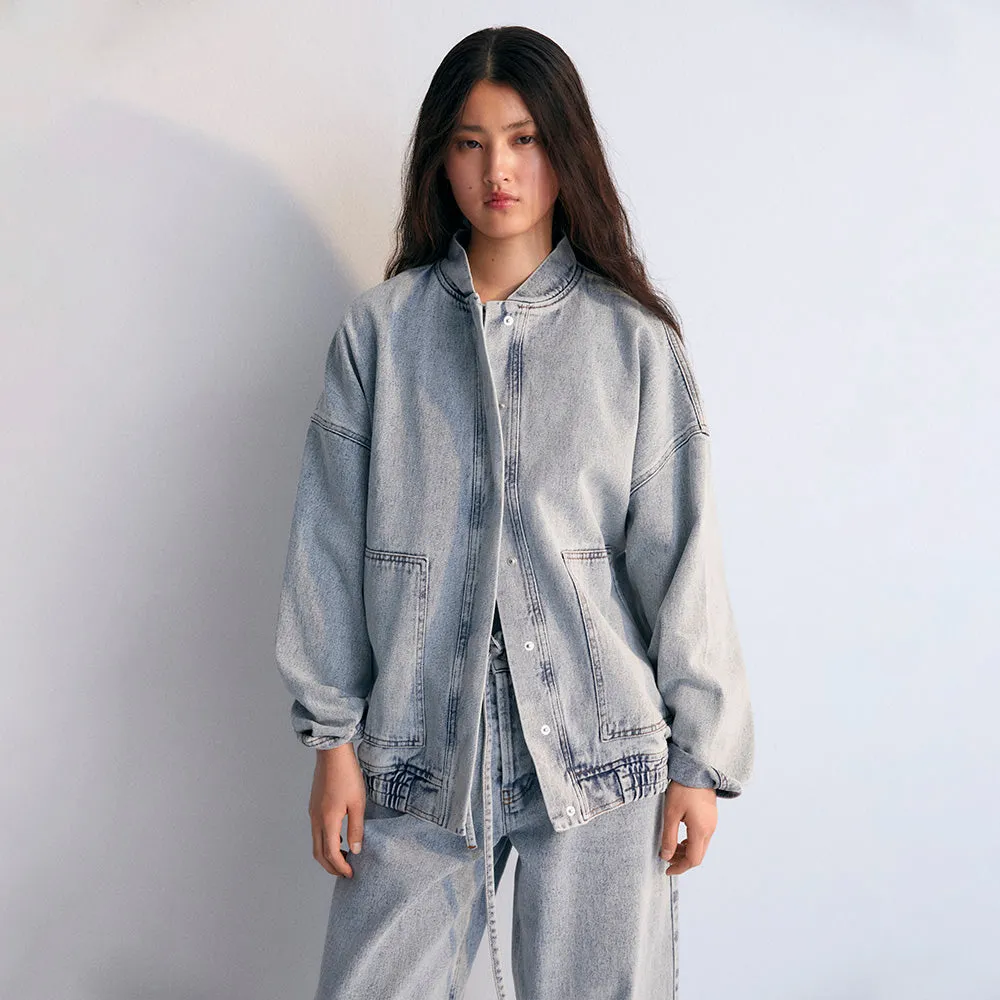 Chios Woman's Bomber | Bleach Denim