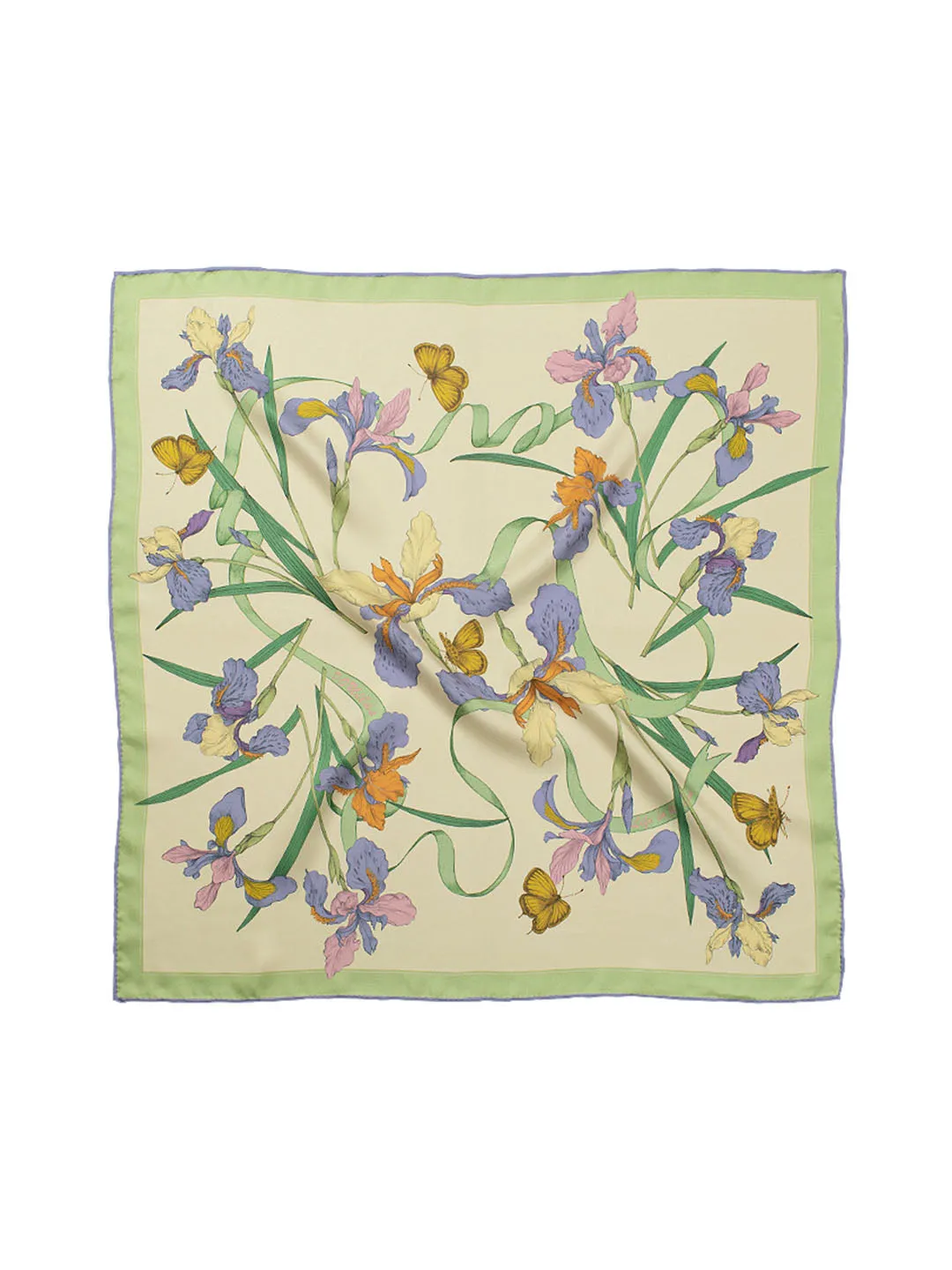 Chowxiaodou 16 Momme Iris Silk Twill Small Square Scarf 65*65