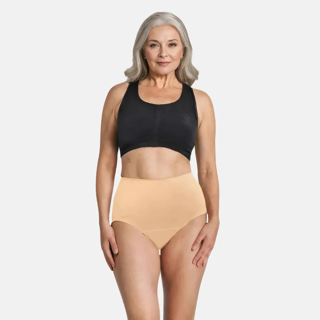 Cotton Panties For Elderly Women | High Waist | Brief Cut | Full Hip & Back Coverage | Offers Belly & Back Support | Flattens Belly & Covers Muffin Top | Friction & Rash Free