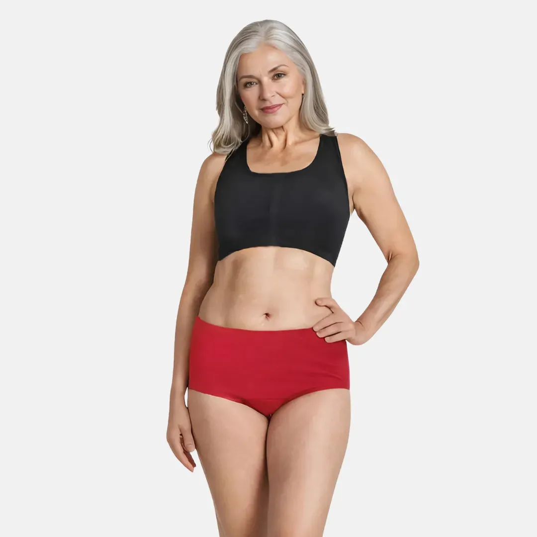 Cotton Panties For Elderly Women | High Waist | Brief Cut | Full Hip & Back Coverage | Offers Belly & Back Support | Flattens Belly & Covers Muffin Top | Friction & Rash Free