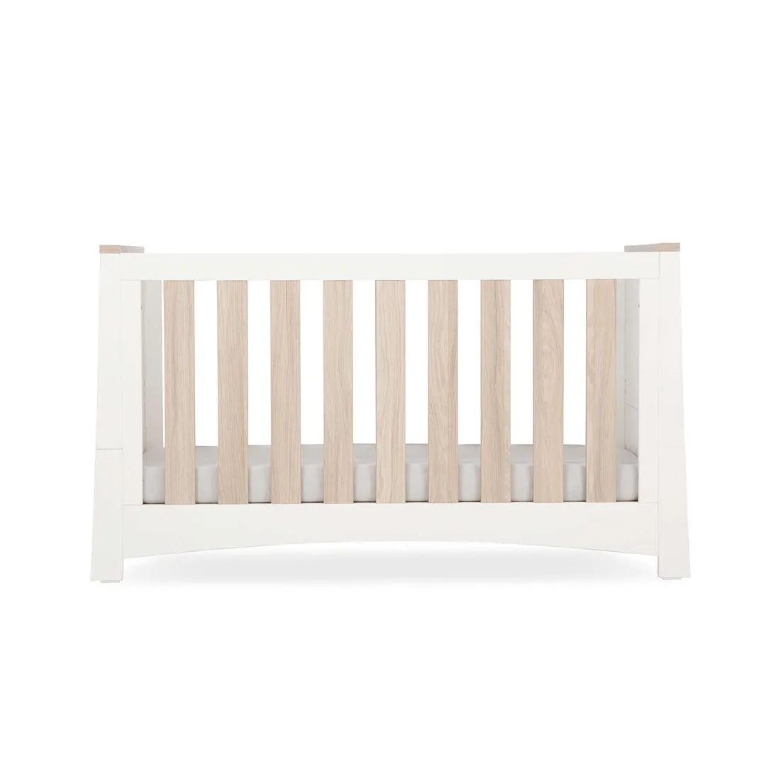 CuddleCo Ada Cot Bed  - White/Ash