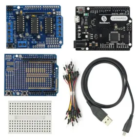 [Discontinued] Sainsmart Leonardo R3 Prototype Shield(with Breadboard Jump Wires)   L293D Motor Drive Shield For Arduino