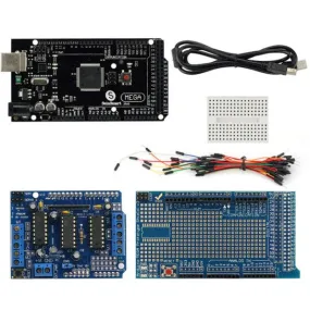 [Discontinued] SainSmart  Mega2560 R3 Prototype Shield(with Breadboard Jump Wires)   L293D Motor Drive Shield For Arduino
