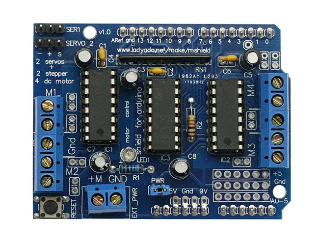 [Discontinued] UNO   Proto Shield(with Breadboard Jump Wires)   L293D Motor Drive Shield