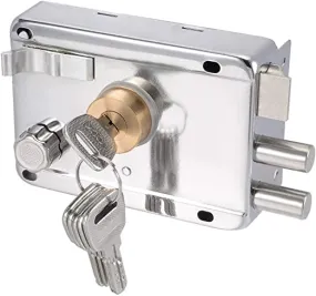 Door Hardware - Home Safety Vertical Keyway Cylinder Deadbolt Rim Lock Set