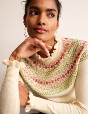 Embellished Yoke Jumper-Ivory