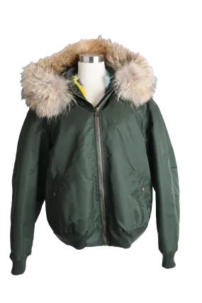 Fox Fur Lined Bomber Jacket