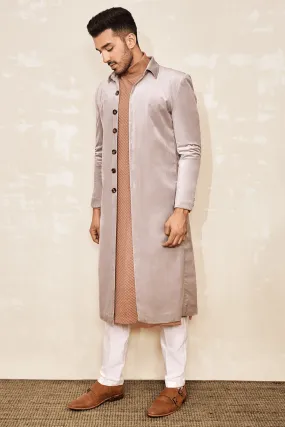 Grey long shacket