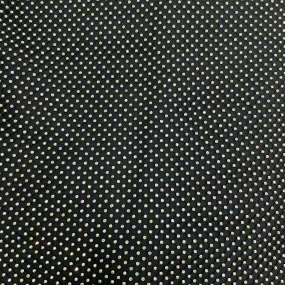 Imported Rhinestone Embroidery Black Mesh Net Fabric