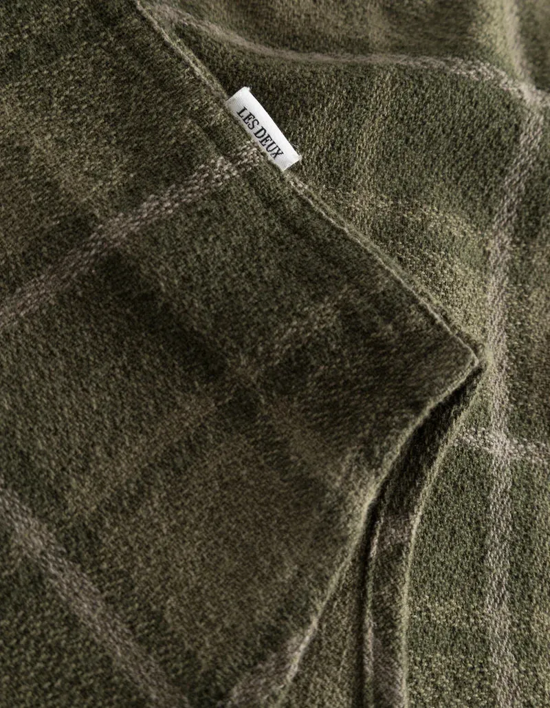 Kash Check Shirt - Olive Night & Forest Green