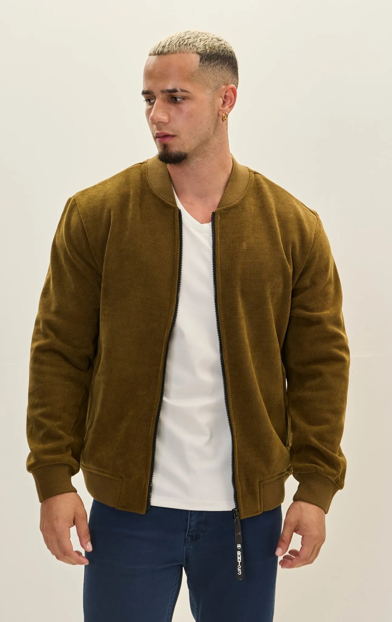 Lined Bomber Jacket - Mustard