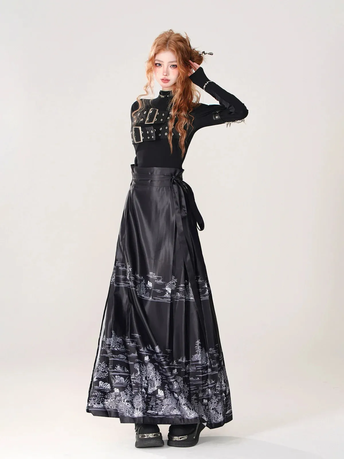 Long China Skirt Time Travel