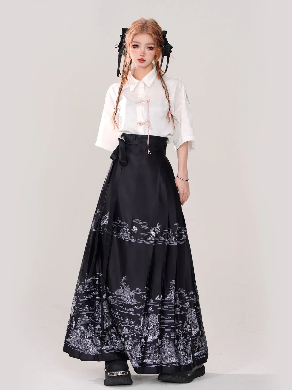 Long China Skirt Time Travel