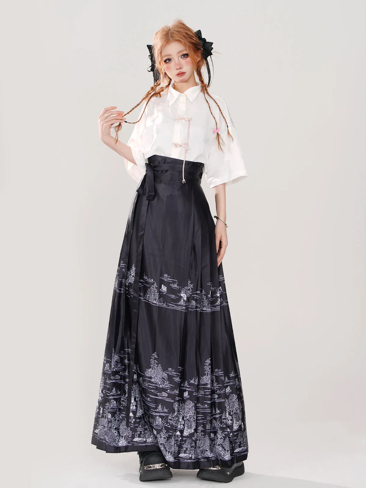 Long China Skirt Time Travel