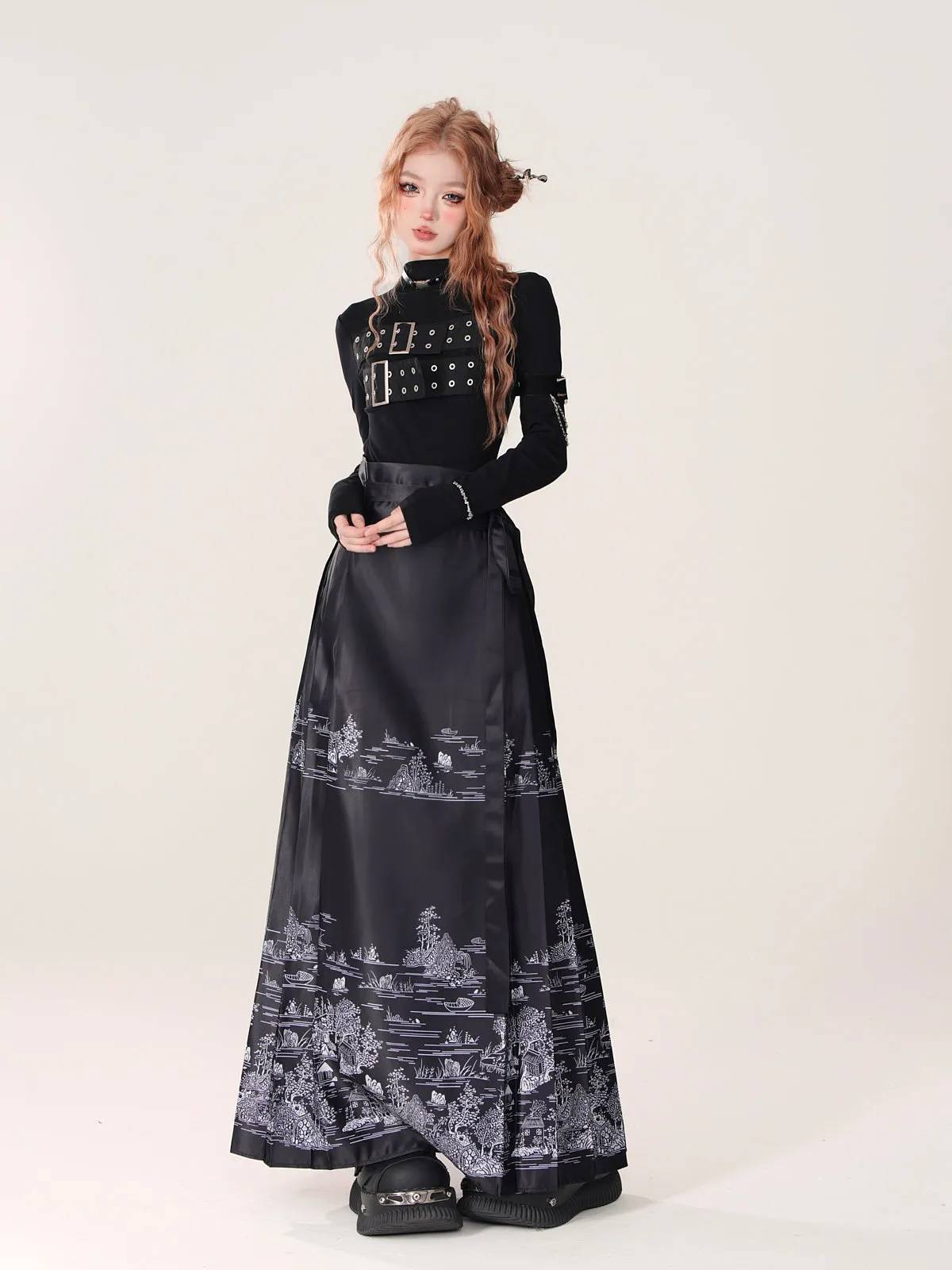 Long China Skirt Time Travel