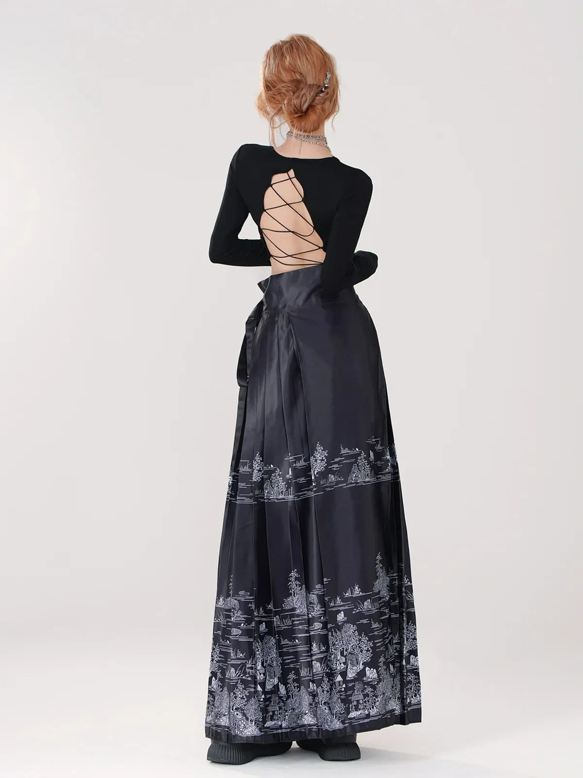 Long China Skirt Time Travel