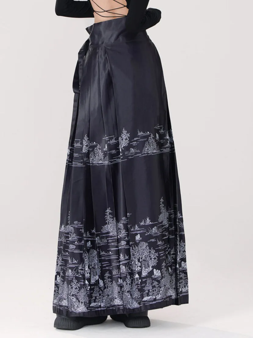 Long China Skirt Time Travel
