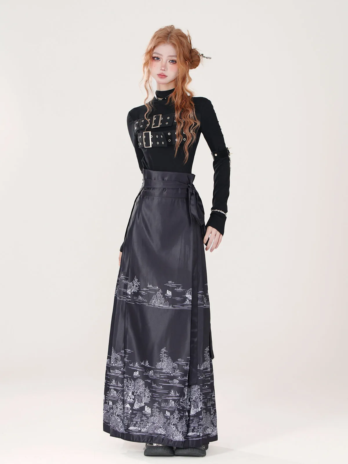 Long China Skirt Time Travel