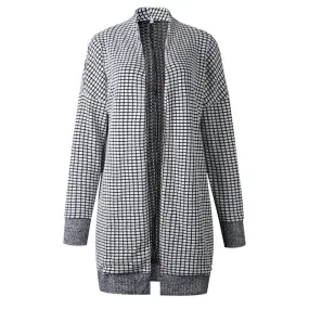 Long front open cardigan