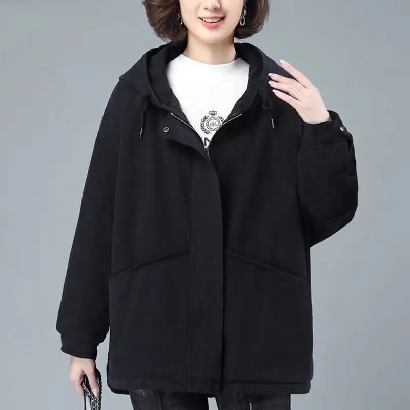 Loose Fit Plus Velvet Sherpa Jacket