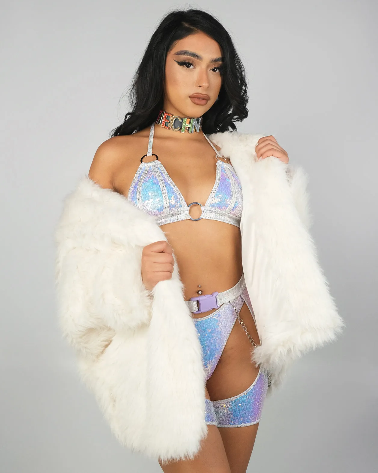 Lush Luv Long Faux Fur Jacket