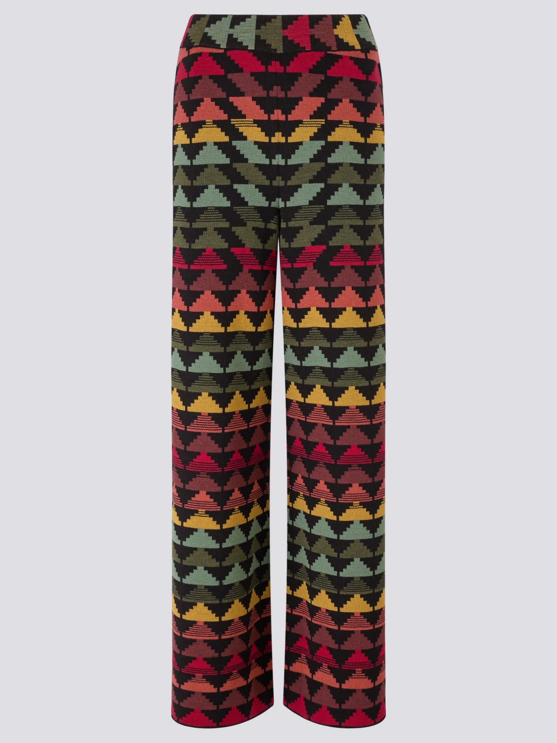 Marley Cotton Merino Jacquard Wide Leg Trousers