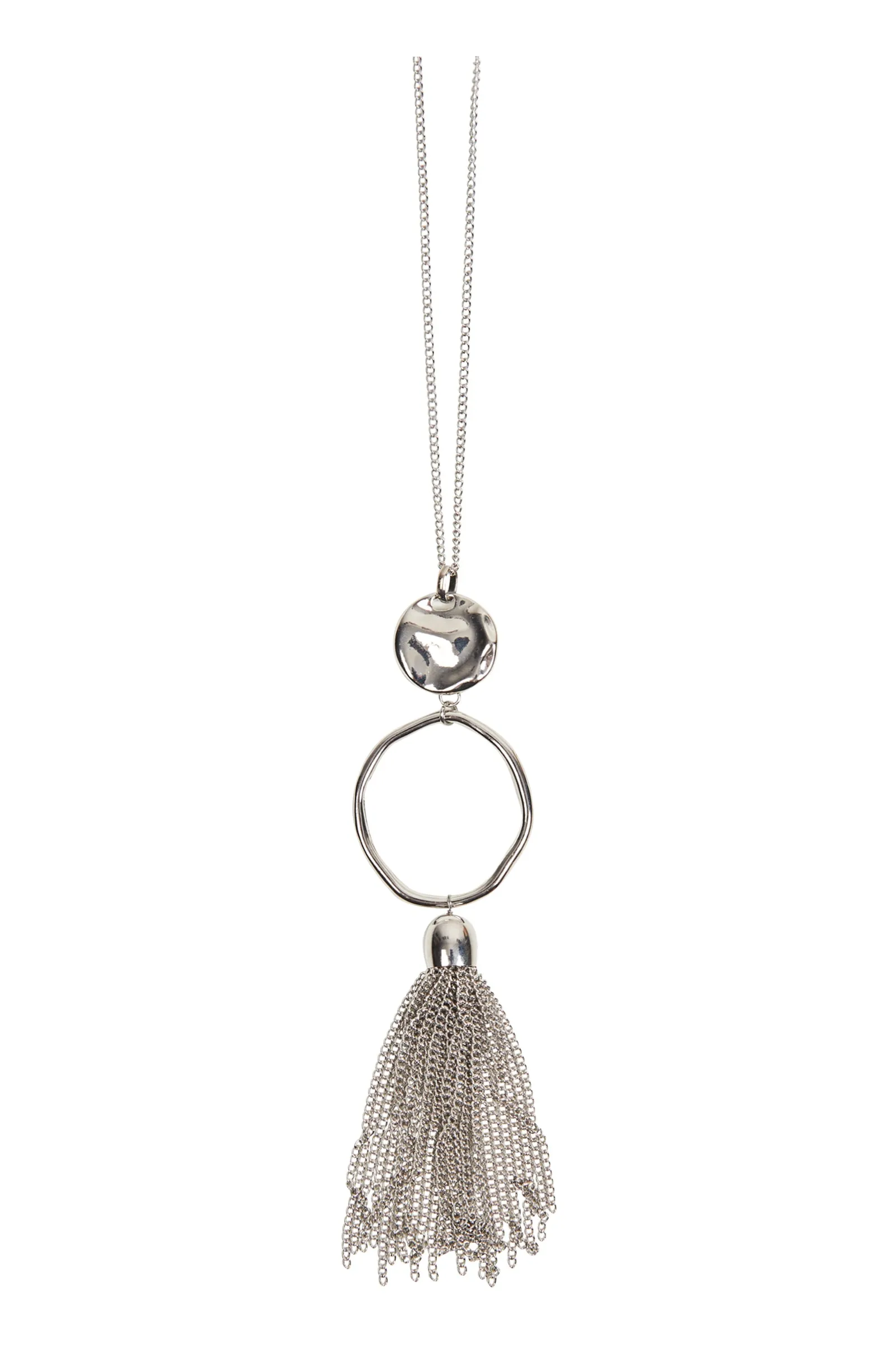 Meta Drop Necklace - Silver