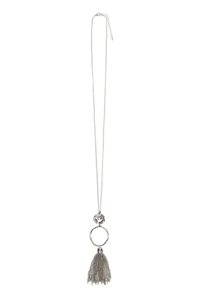 Meta Drop Necklace - Silver