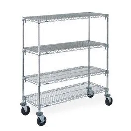 Metro A366BC 18" x 60" x 63" Mobile Wire Shelving with 4 Super Adjustable&trade; Chrome Wire Shelves