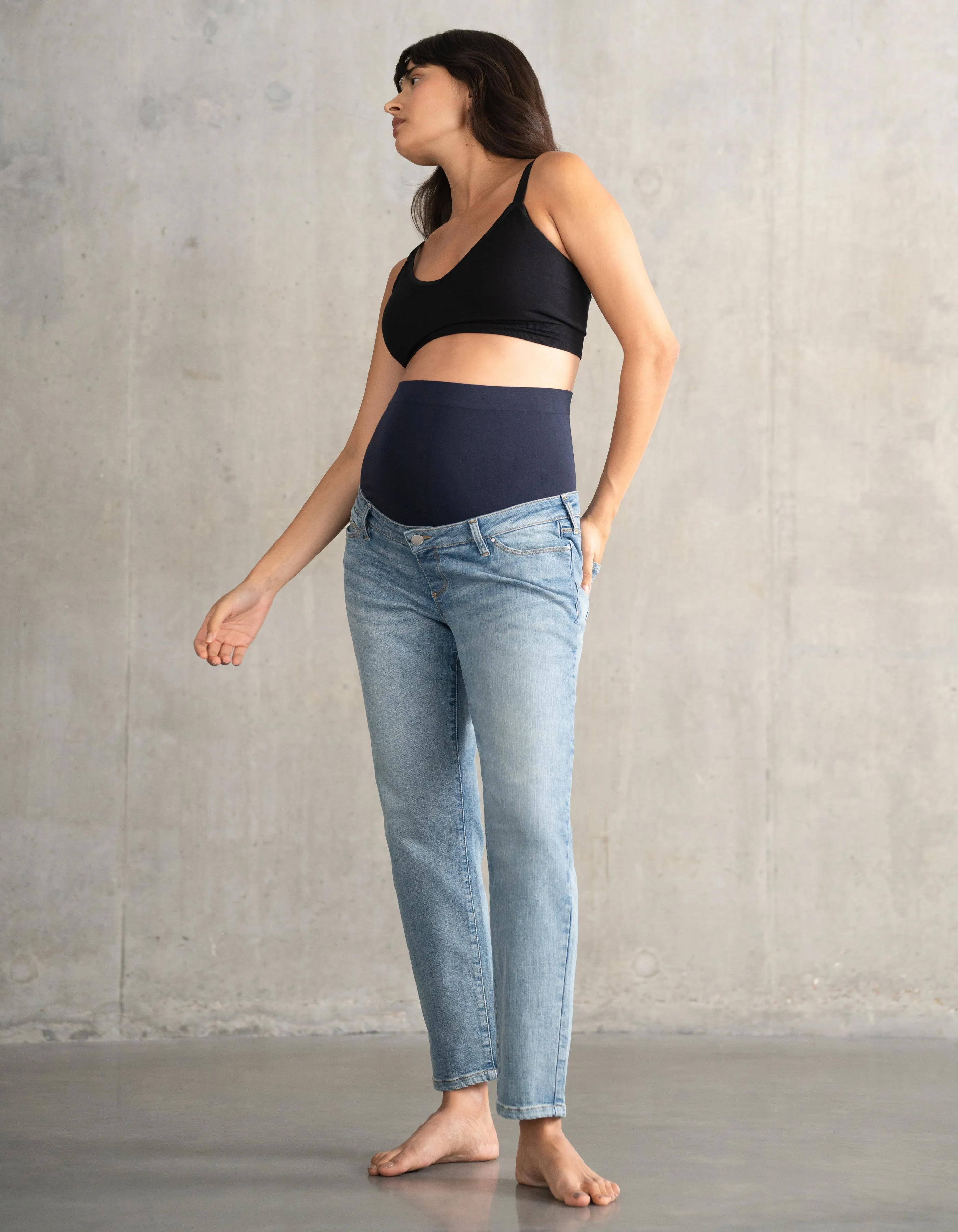 Organic Cotton Tapered Maternity Jeans