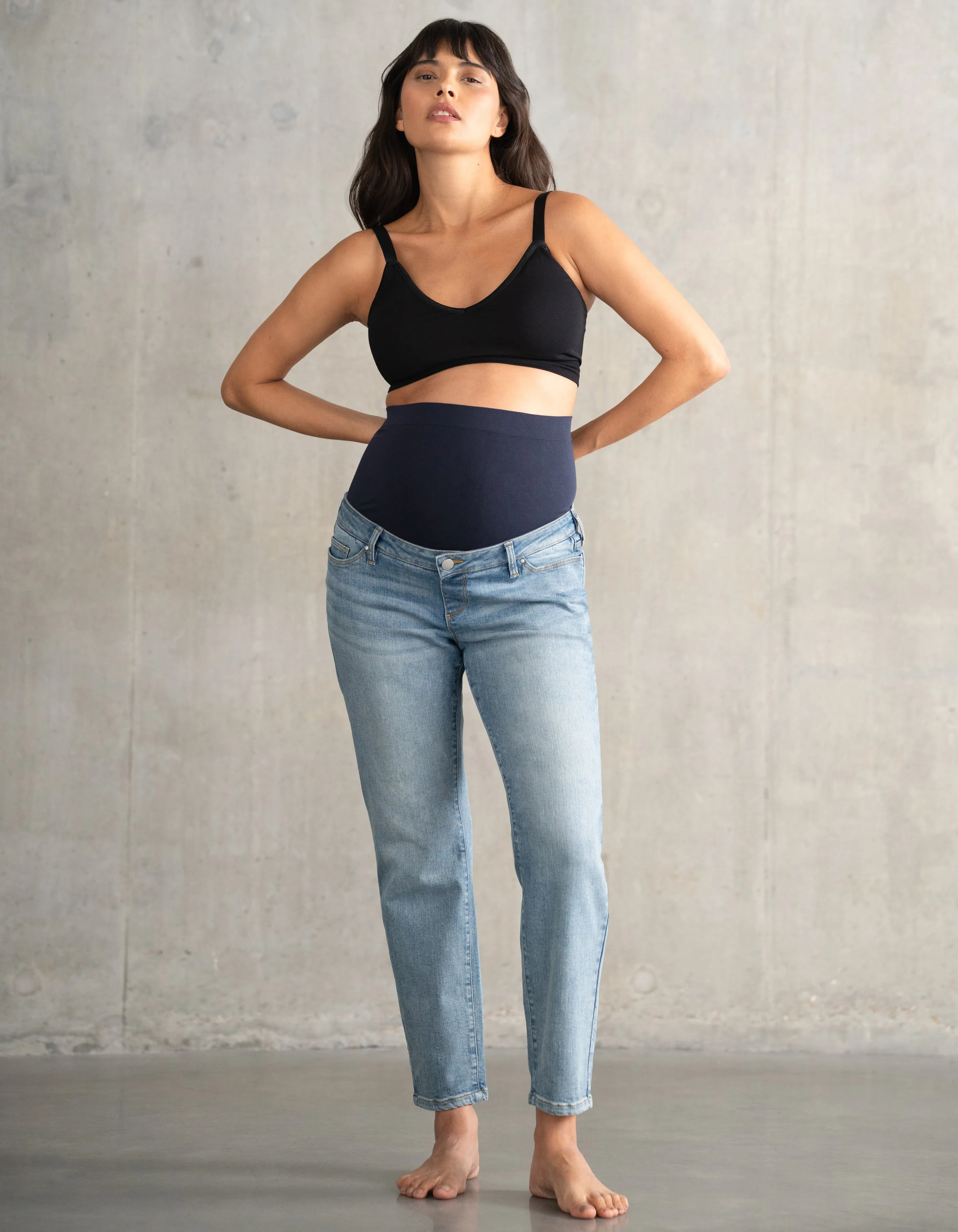 Organic Cotton Tapered Maternity Jeans