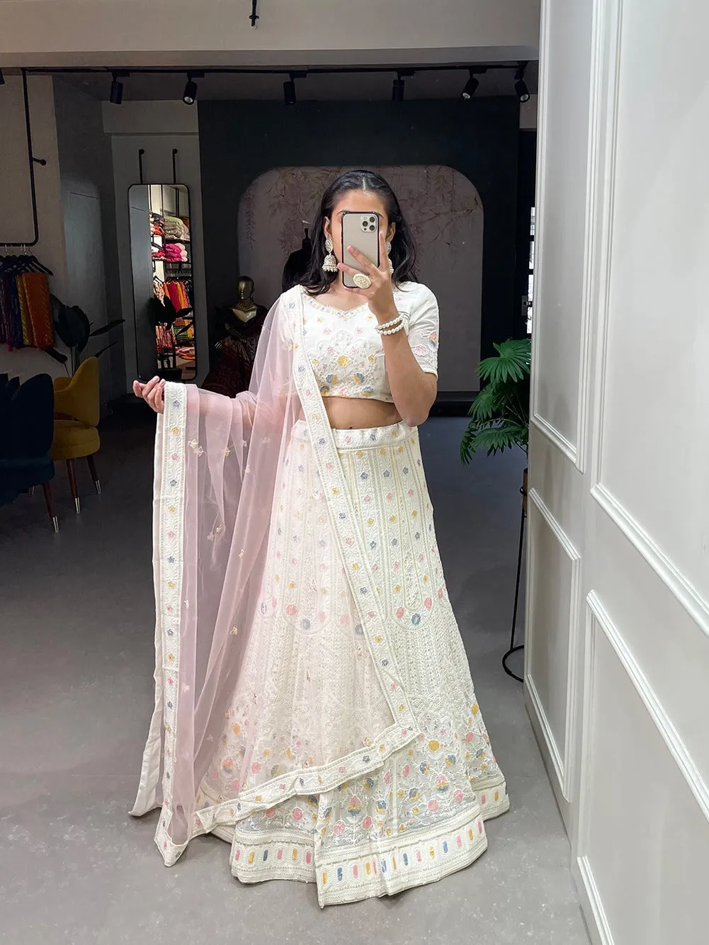 Party Wear Gaji Silk Lehenga Choli