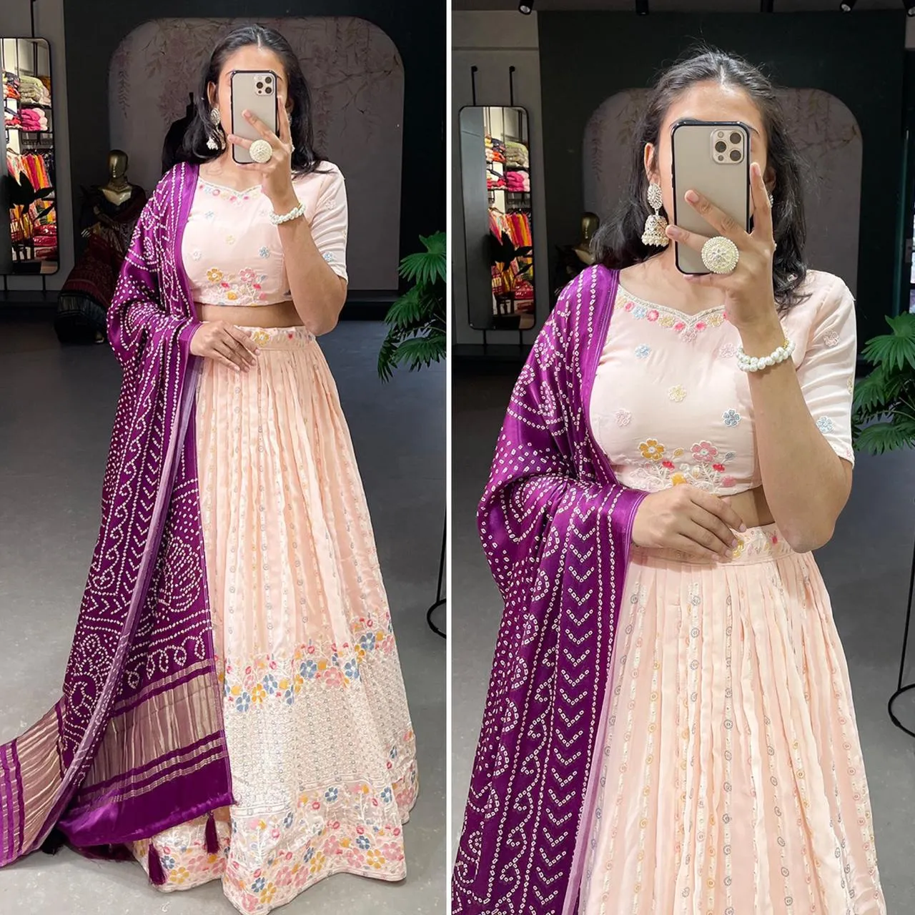 Party Wear Gaji Silk Lehenga Choli