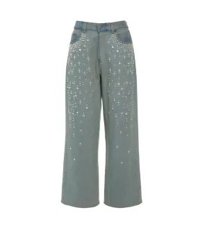 Perlette Denim Pants in Blue