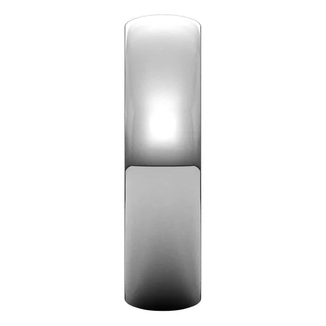 Platinum Half Round Ultra-Light Wedding Band, 5 mm Wide