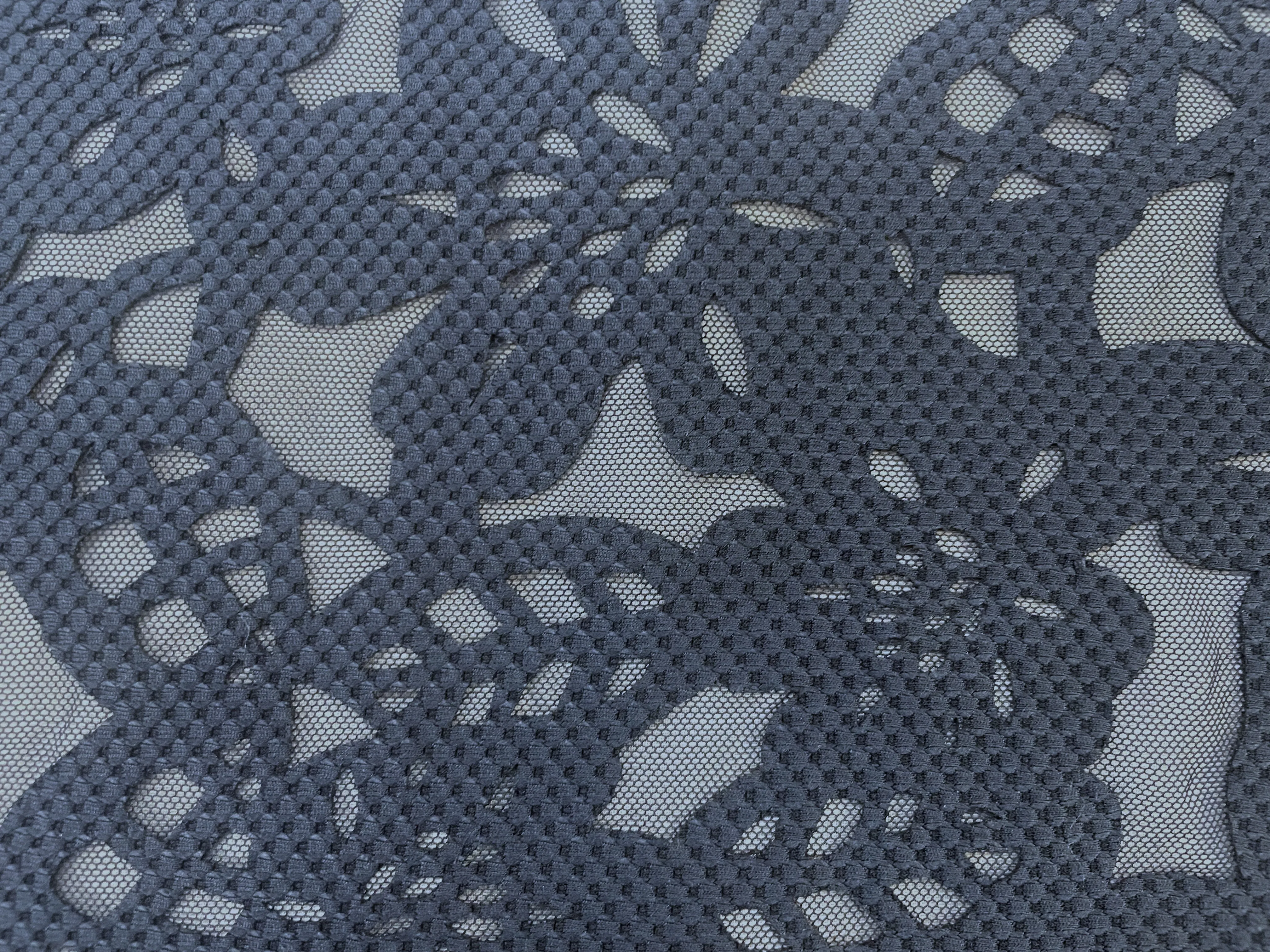 Poly Laser Cut Mesh - Navy