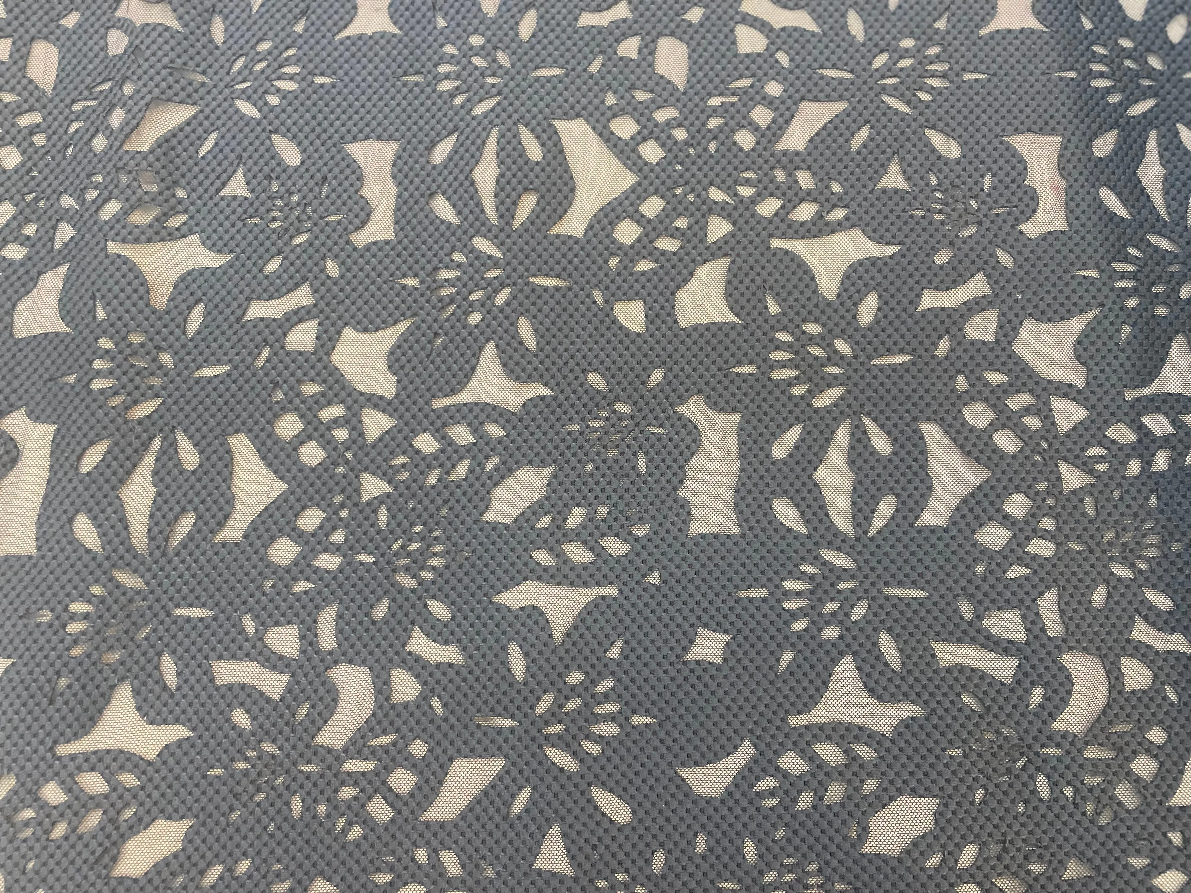 Poly Laser Cut Mesh - Navy