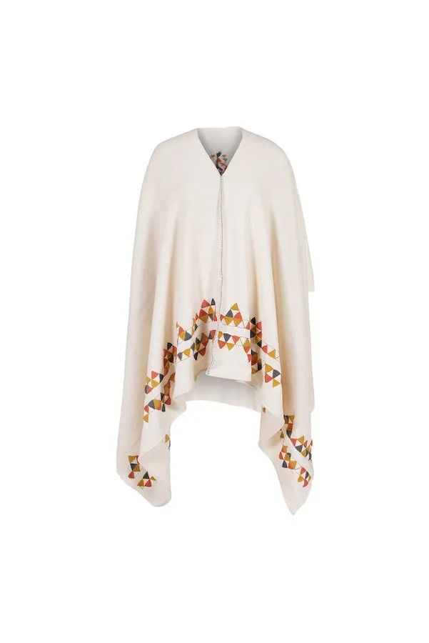 Poncho noir brodé PLAYFUL