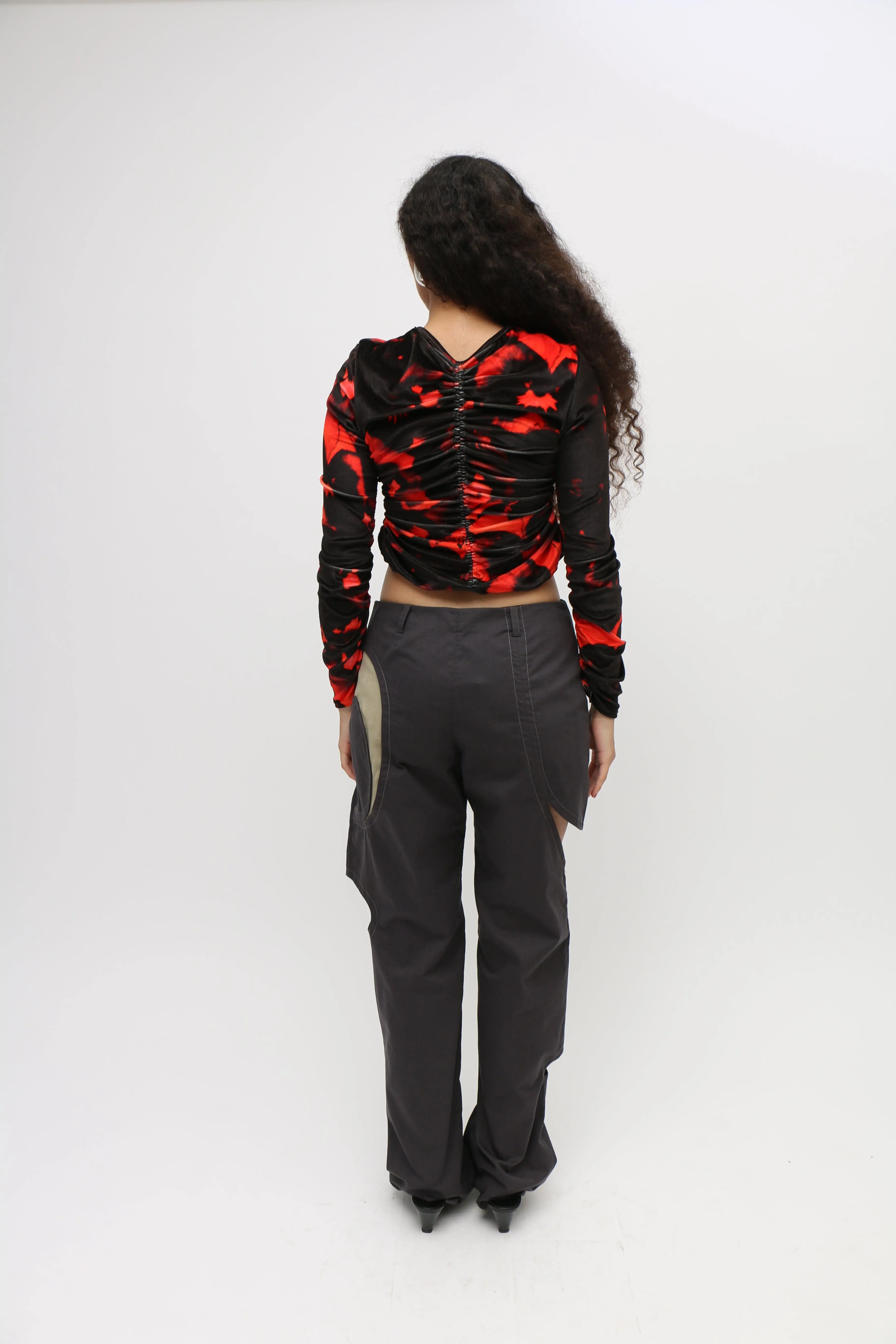 Printed Velvet Jersey Cardigan