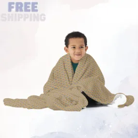 Pumpkin Fall Throw Blanket in Gray for Your Kids Bedroom