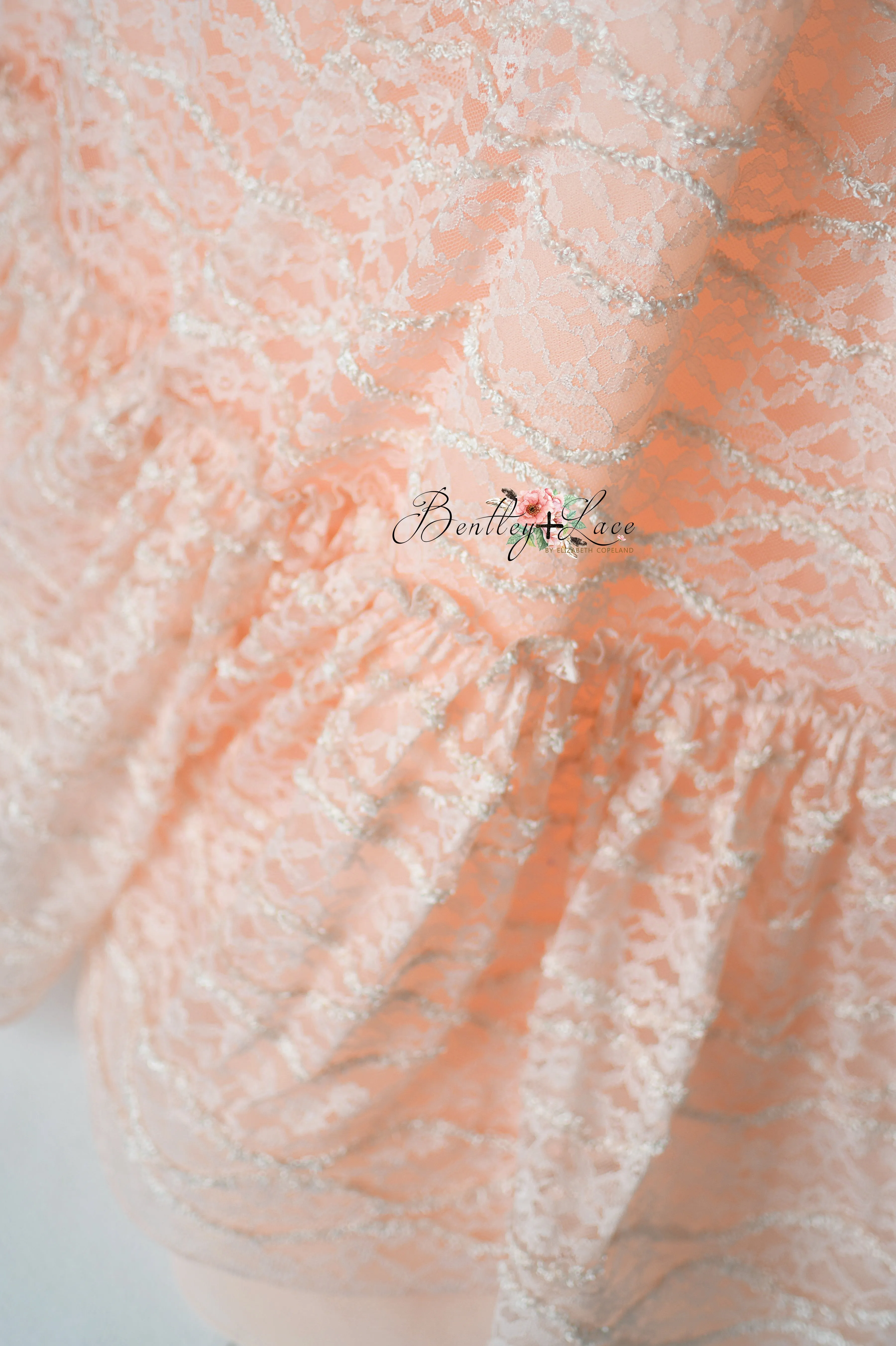 "Rosette Reverie" - Floor length gown with detachable bodice (7Year - 8 Year)