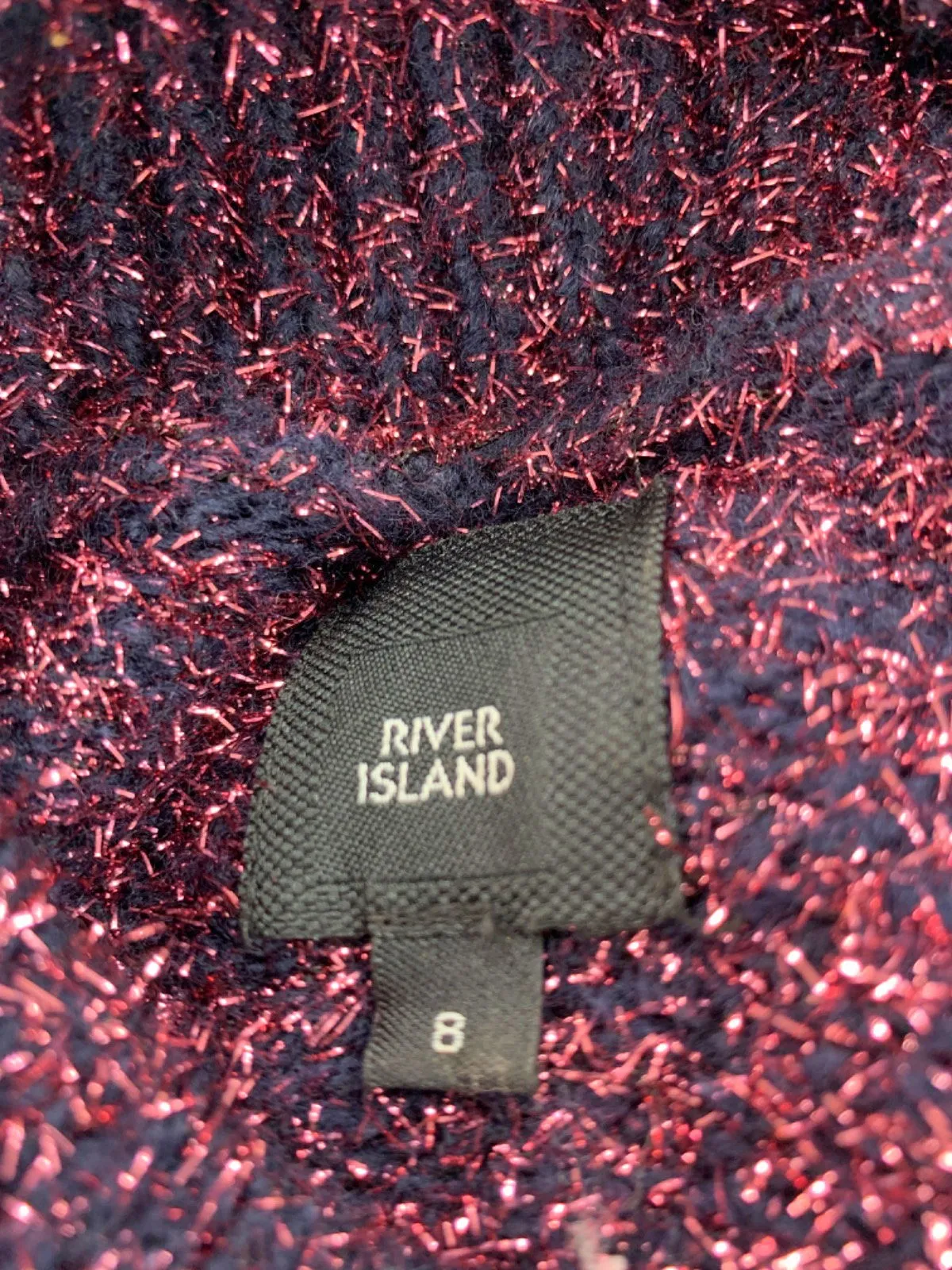River Island Multicolour Metallic Jumper UK 8