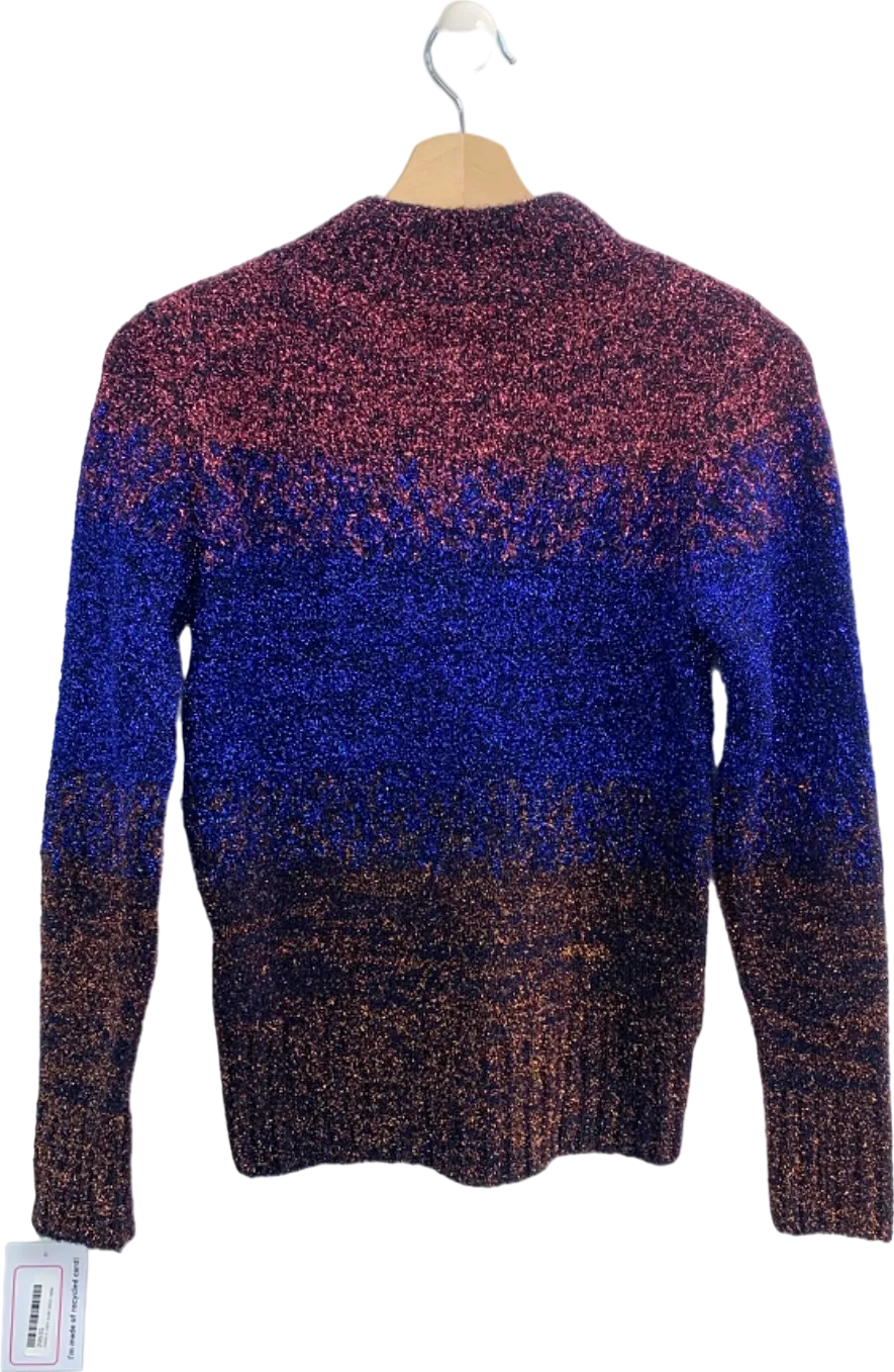 River Island Multicolour Metallic Jumper UK 8